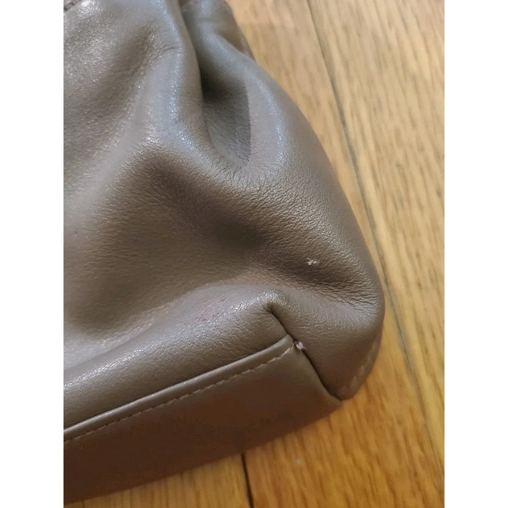 Vintage Etienne Aigner Brown Taupe Leather Purse Horseshoe Logo